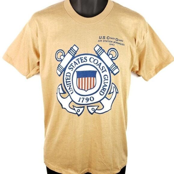 United States Coast Guard Day T Shirt Vintage 80s 1983 Air Station Borinquen - Picture 1 of 9